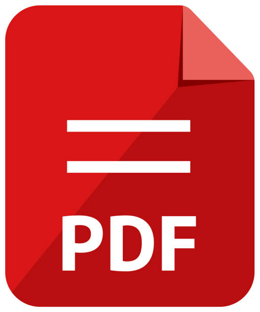 PDF icon | Major file format vector icon illustration  ( color version )